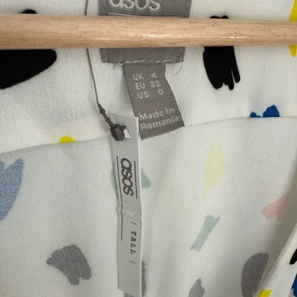 NWT ASOS Multicolor Abstract Print Dress - Picture 3 of 3